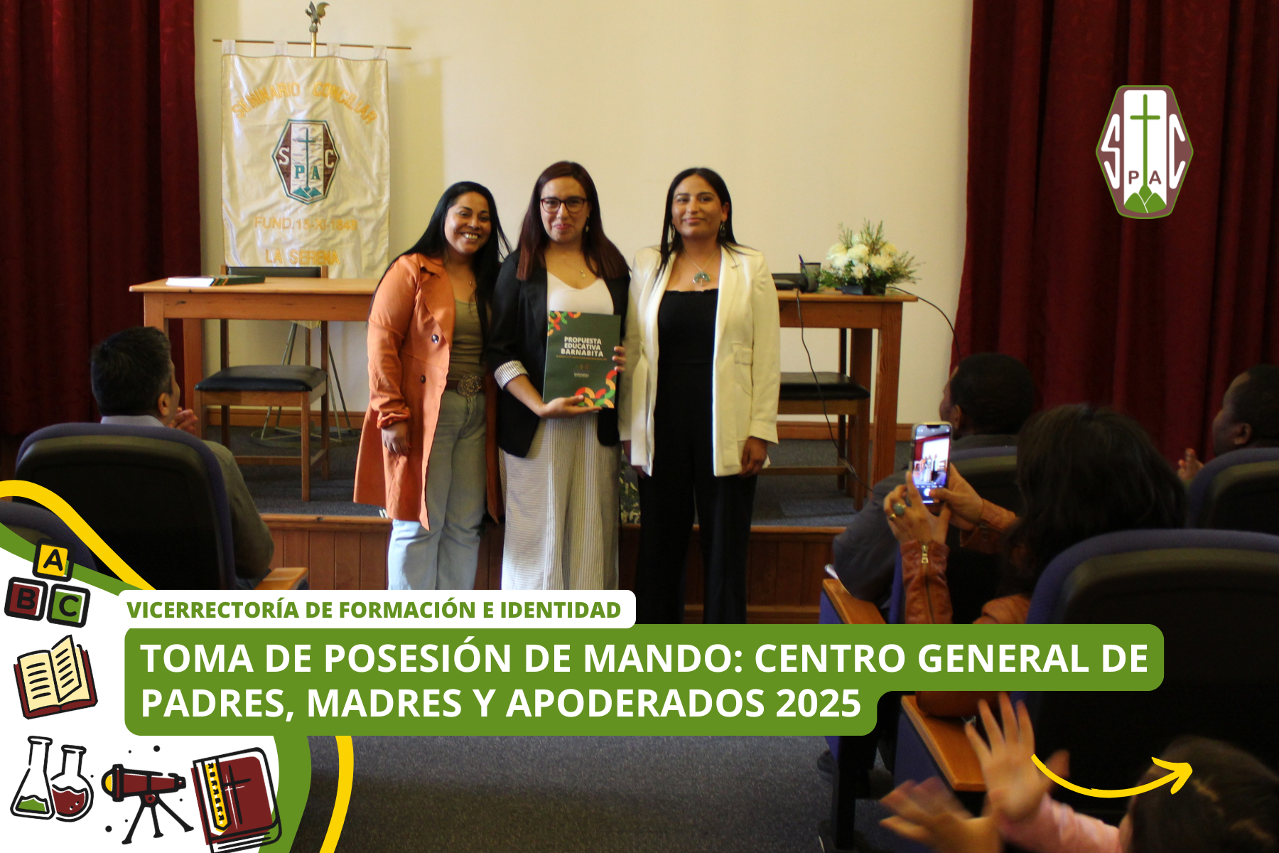 TOMA DE POSESIÓN DE MANDO: CENTRO GENERAL DE PADRES, MADRES Y APODERADOS 2025