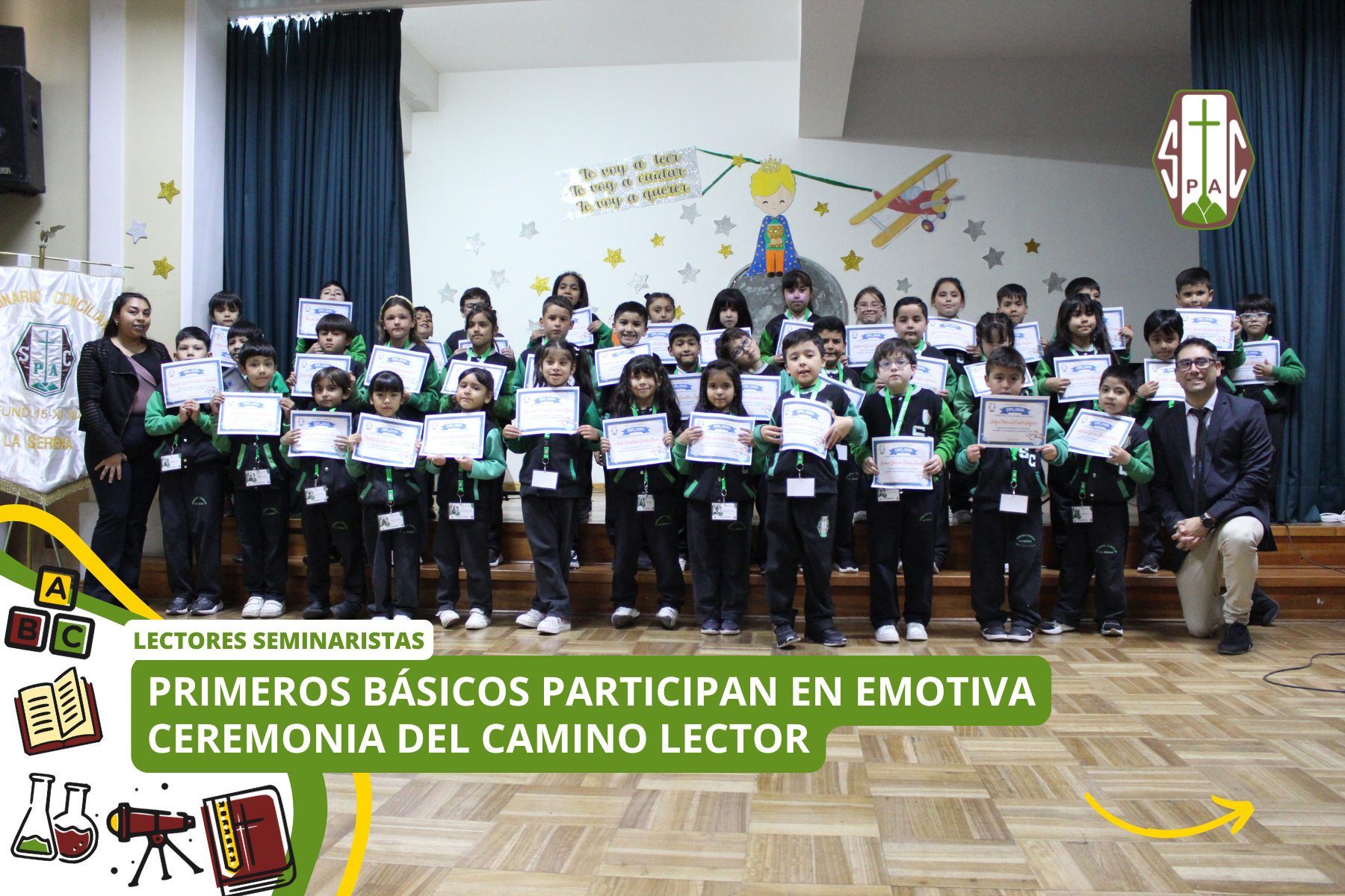 PRIMEROS BÁSICOS PARTICIPAN EN EMOTIVA CEREMONIA DEL CAMINO LECTOR