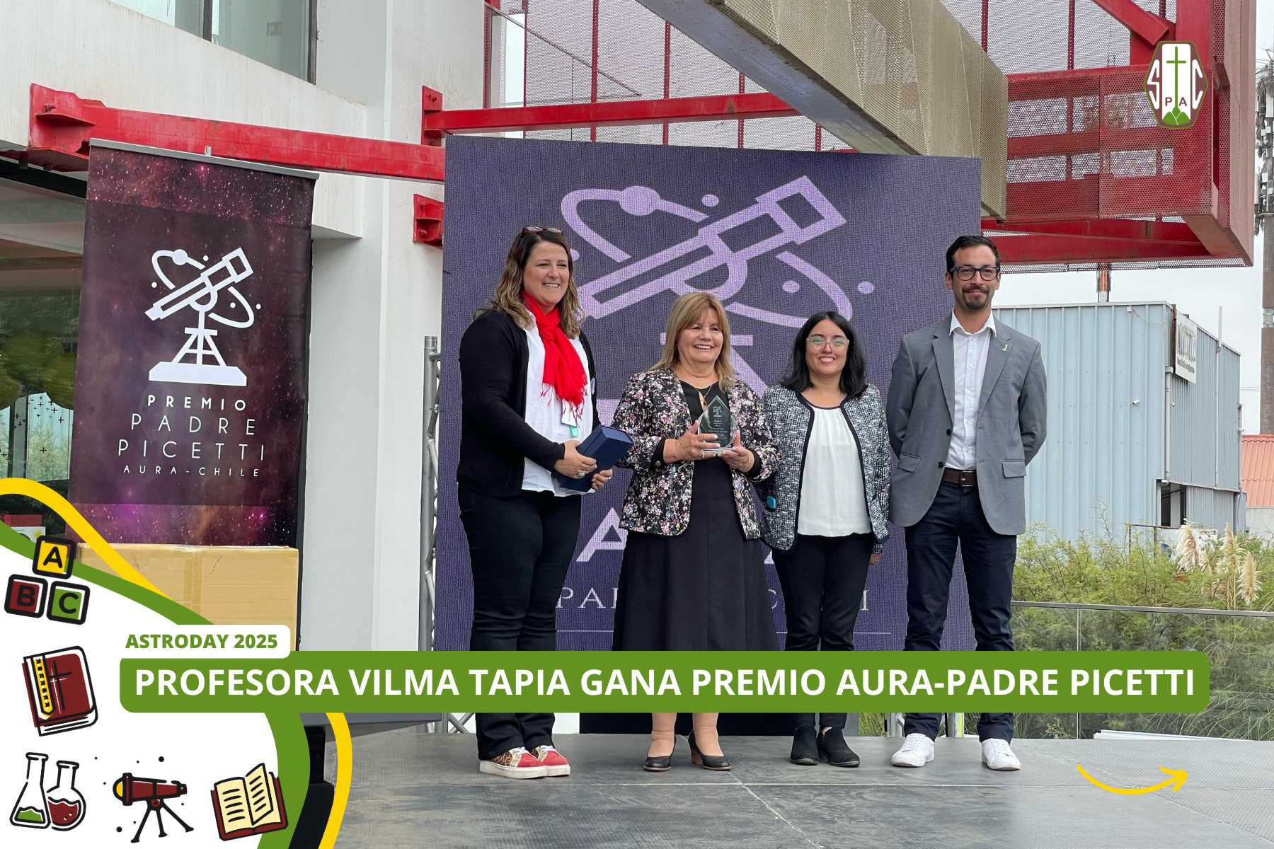 PROFESORA VILMA TAPIA GANA PREMIO AURA-PADRE PICETTI