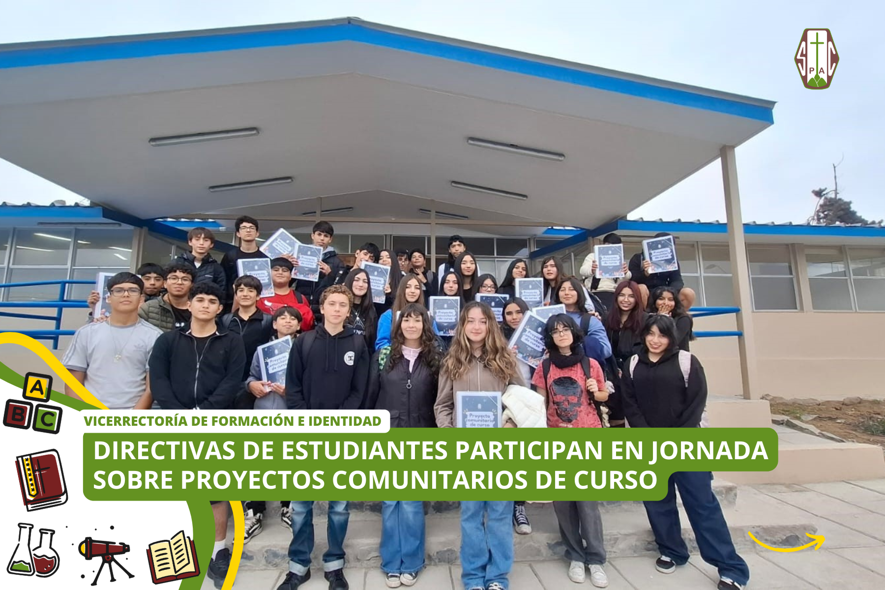 DIRECTIVAS DE ESTUDIANTES PARTICIPAN EN JORNADA SOBRE PROYECTOS COMUNITARIOS DE CURSO