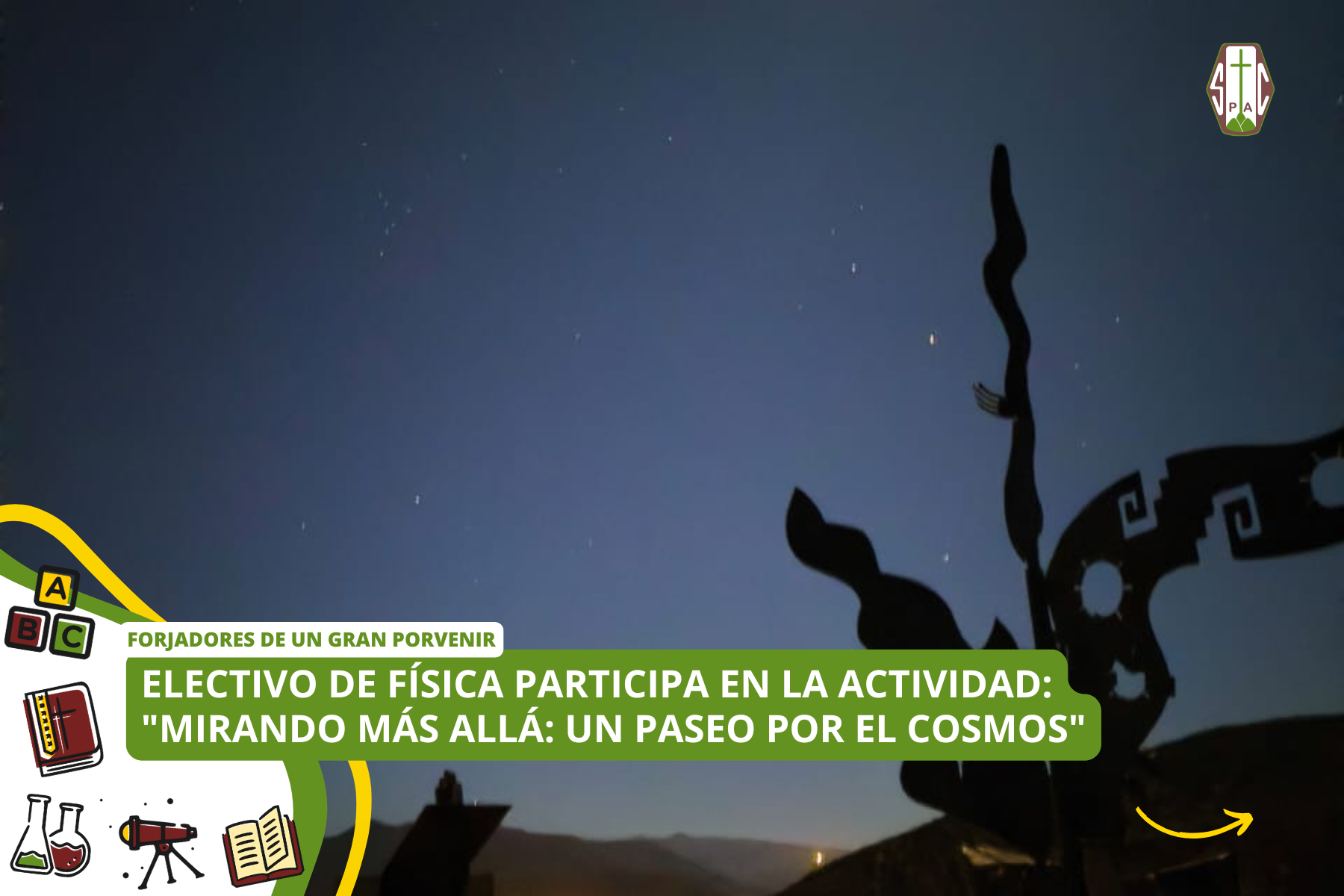 ELECTIVO DE FÍSICA PARTICIPA EN LA ACTIVIDAD: «MIRANDO MÁS ALLÁ: UN PASEO POR EL COSMOS»