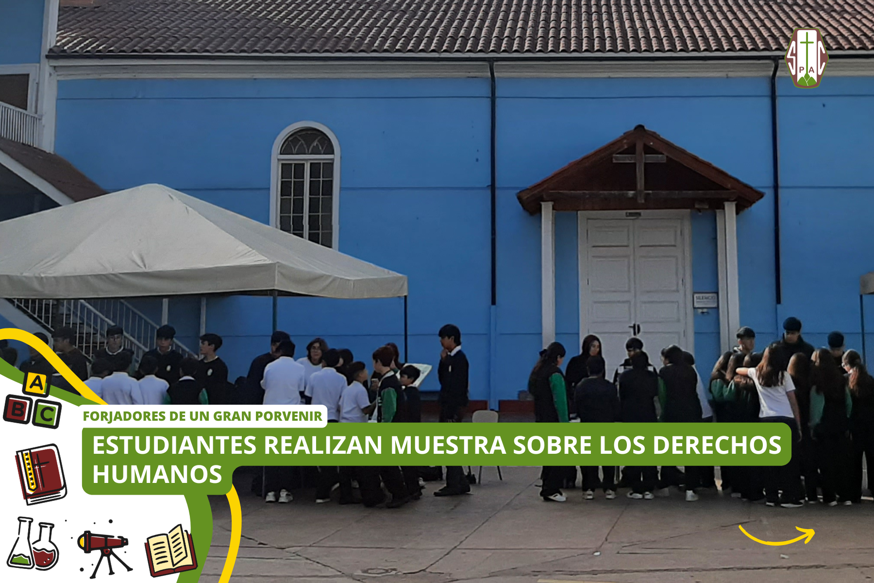 ESTUDIANTES REALIZAN MUESTRA SOBRE LOS DERECHOS HUMANOS