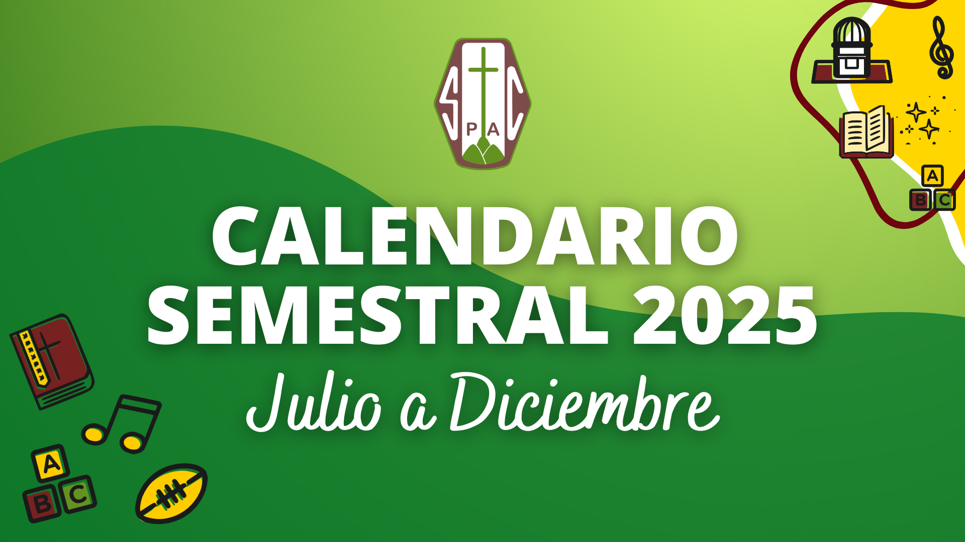 CALENDARIO SEGUNDO SEMESTRE 2025