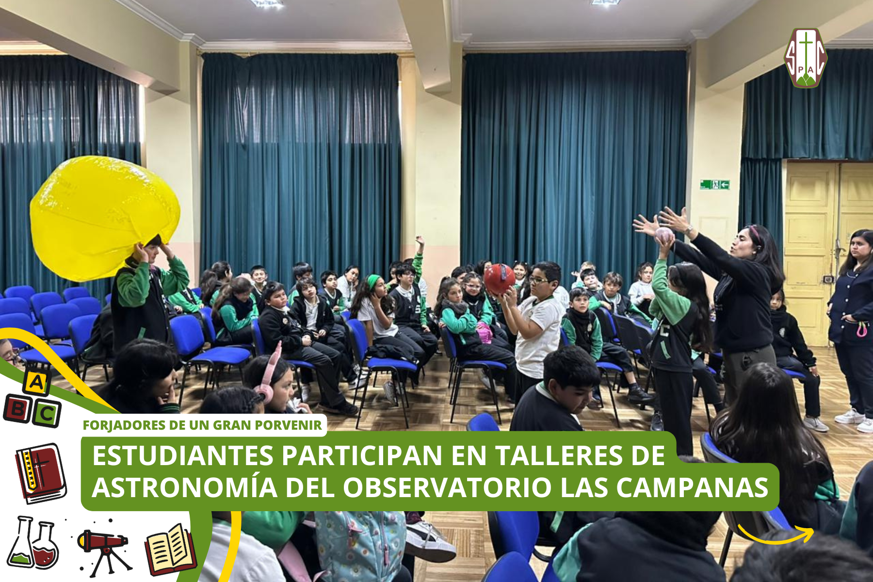 ESTUDIANTES PARTICIPAN EN TALLERES DE ASTRONOMÍA DEL OBSERVATORIO LAS CAMPANAS