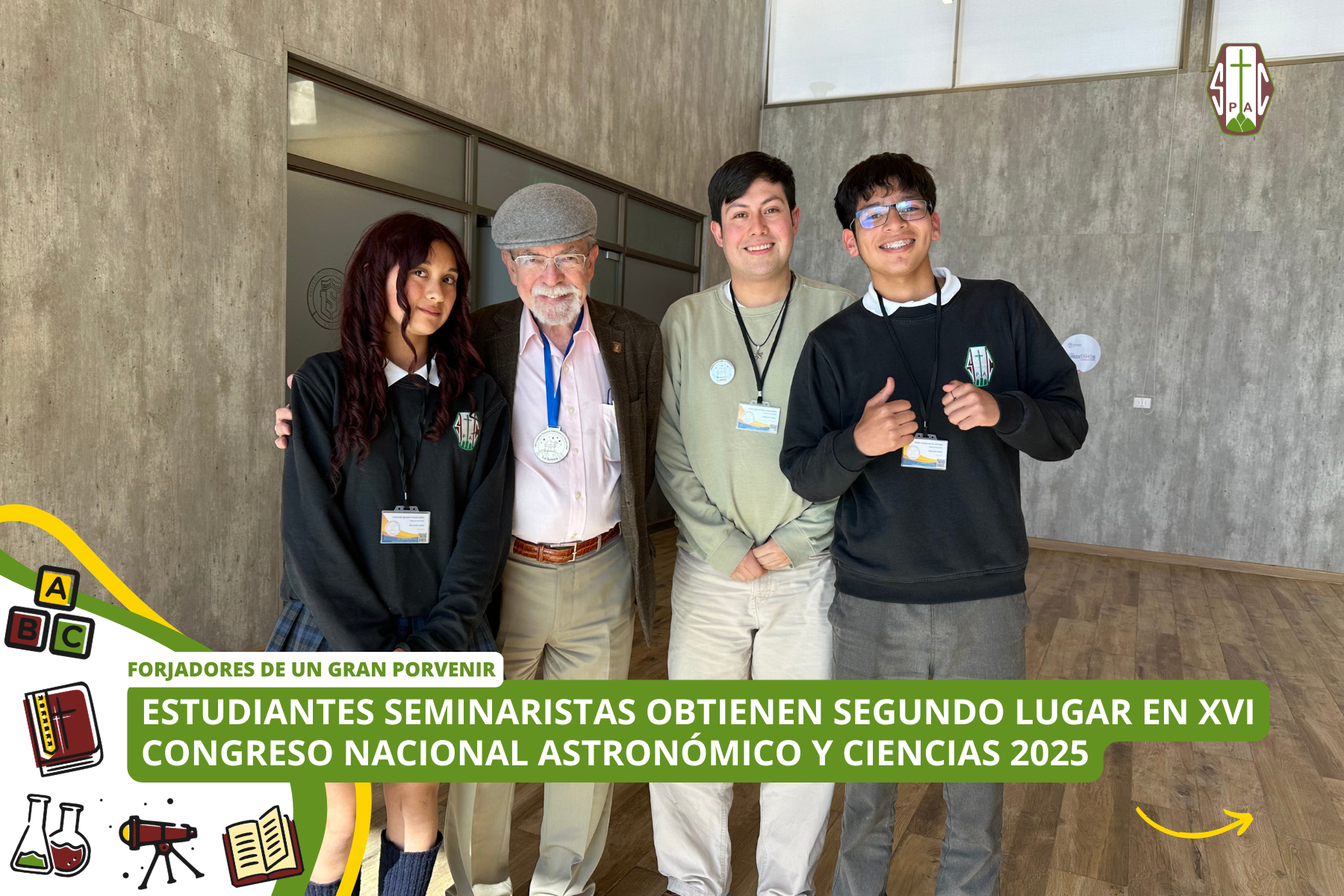 ESTUDIANTES SEMINARISTAS OBTIENEN SEGUNDO LUGAR EN XVI CONGRESO NACIONAL ASTRONÓMICO Y CIENCIAS 2025
