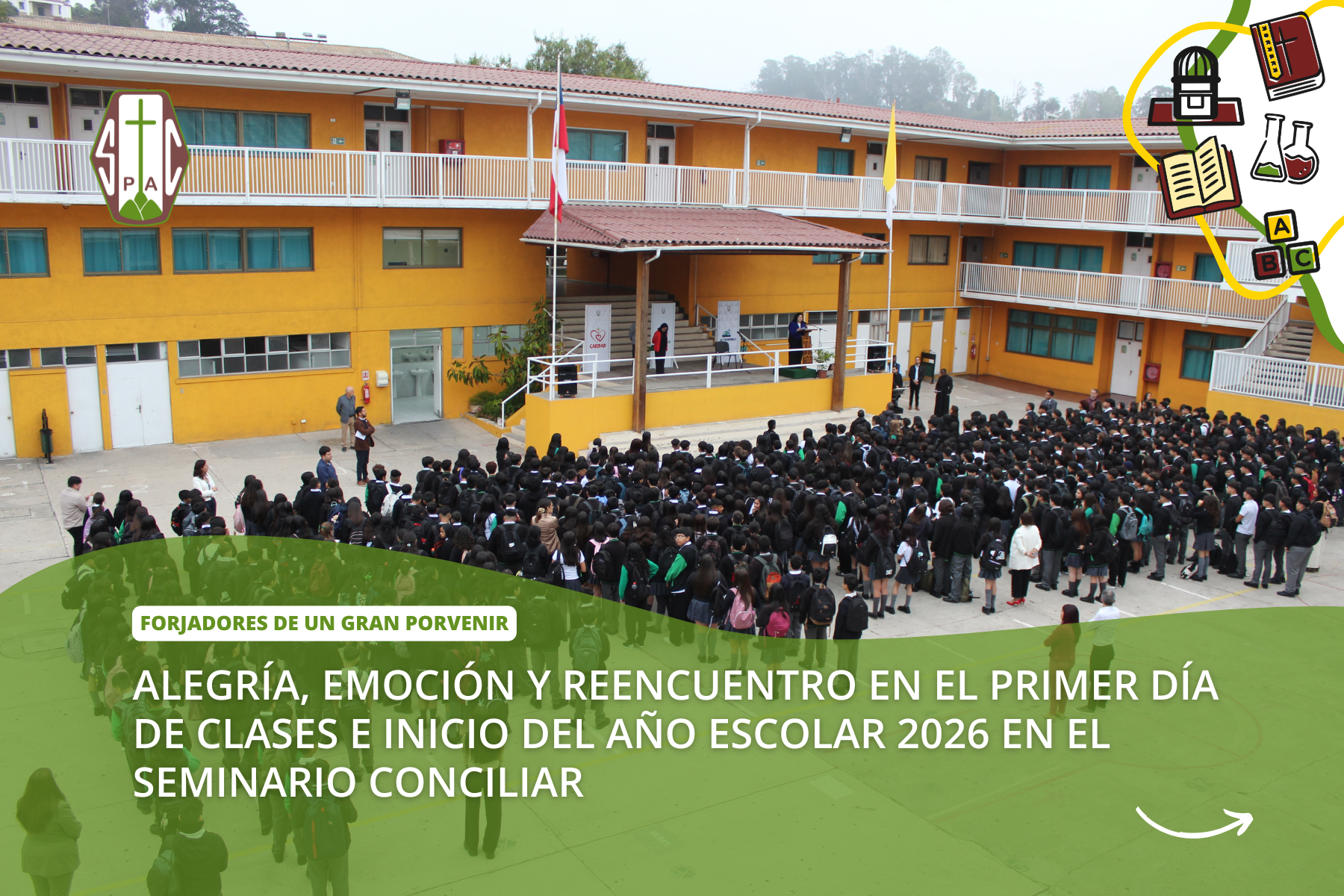 ALEGRÍA, EMOCIÓN Y REENCUENTRO EN EL PRIMER DÍA DE CLASES E INICIO DEL AÑO ESCOLAR 2026 EN EL SEMINARIO CONCILIAR