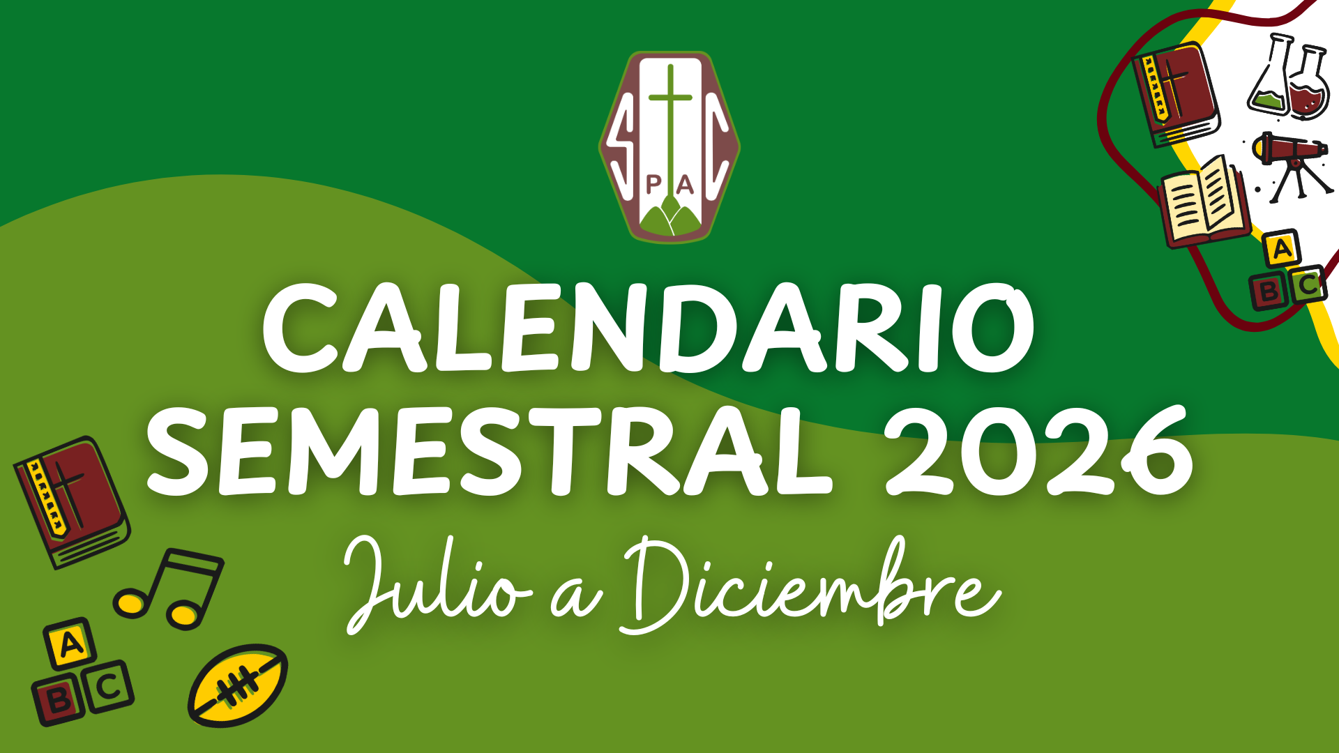 CALENDARIO SEGUNDO SEMESTRE 2026