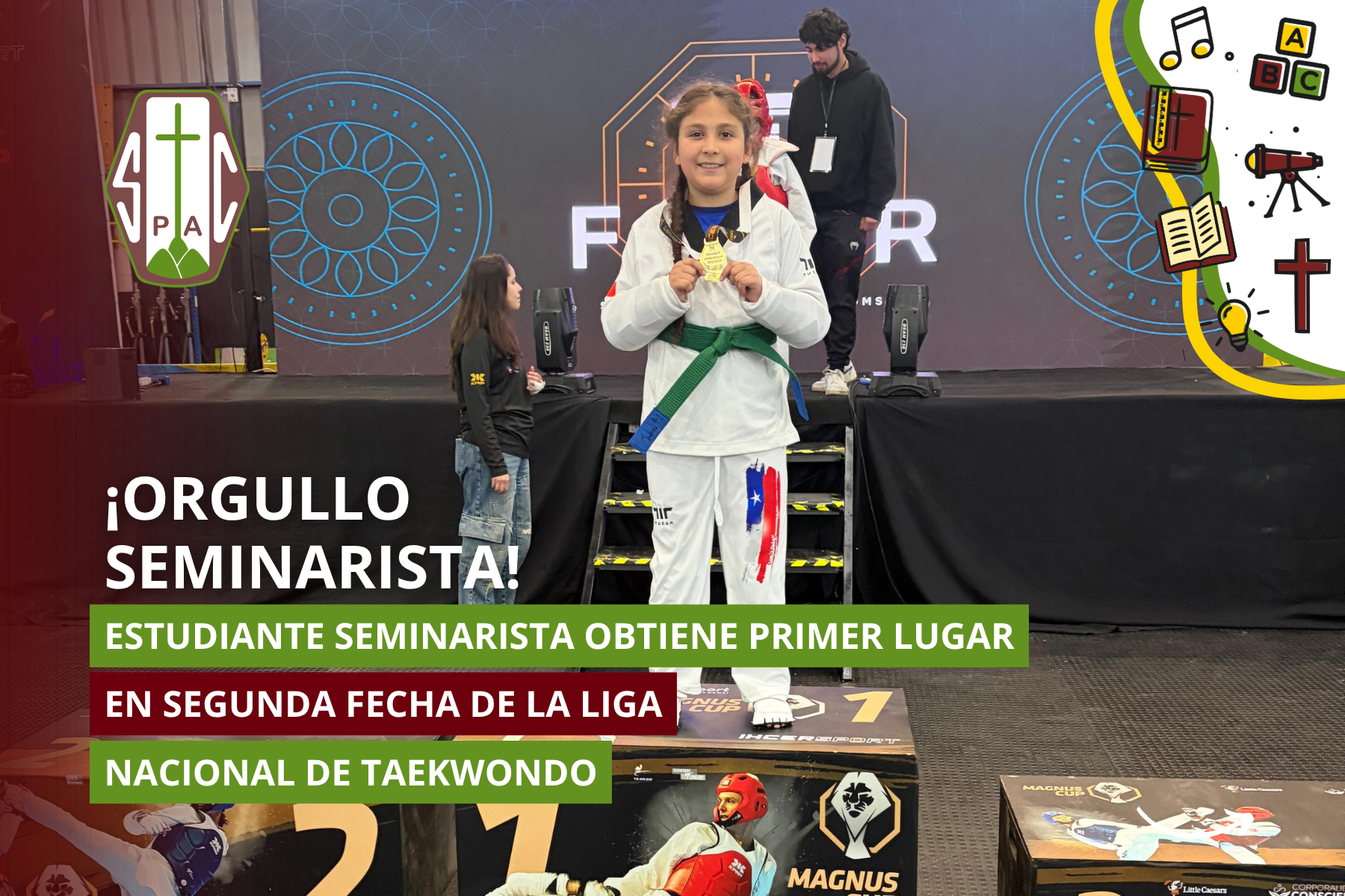 ESTUDIANTE SEMINARISTA OBTIENE PRIMER LUGAR EN SEGUNDA FECHA DE LA LIGA NACIONAL DE TAEKWONDO